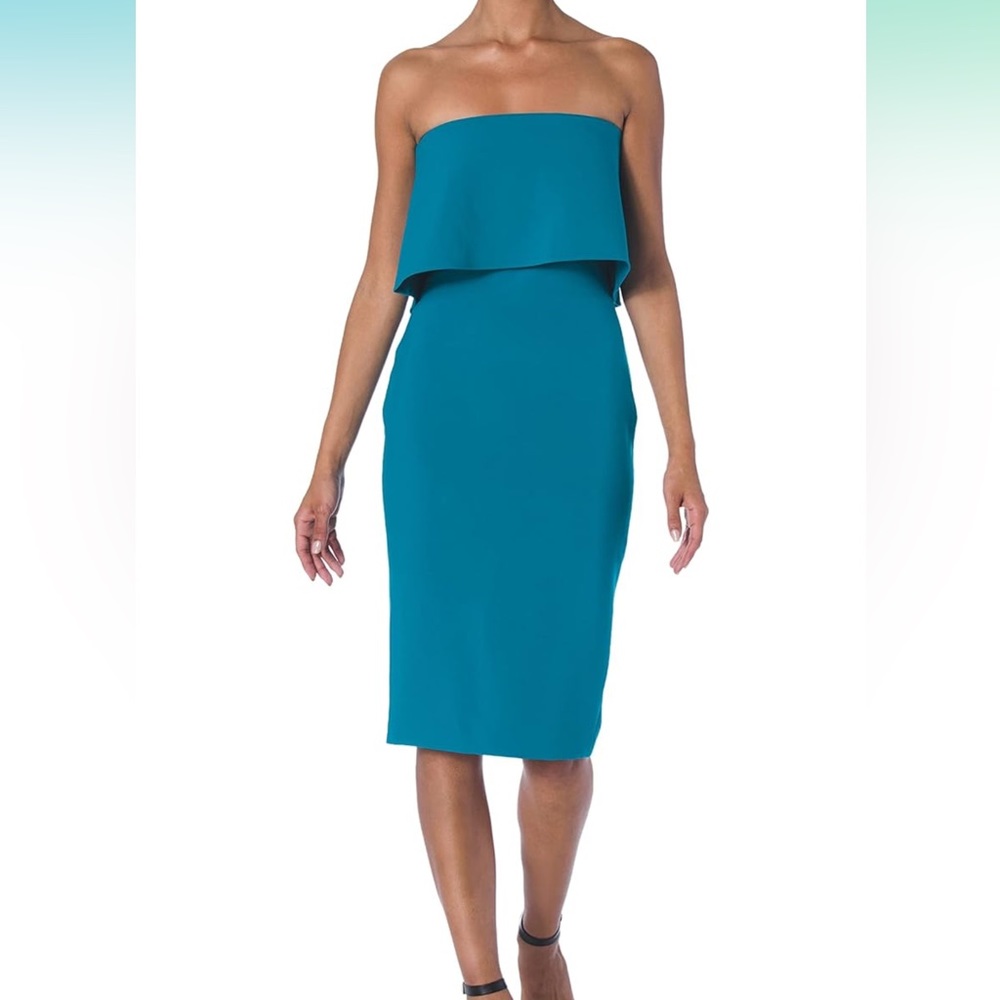 LIKELY Driggs Dress in turquoise
